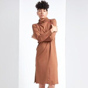 WT Walcott:takemoto Palmer turtleneck lagenlook midi dress